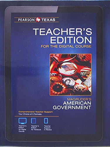 Book Pearson Texas, Magruders American Government, Teachers Edition for the Digital Course, 9780133307115, 0133307115 free