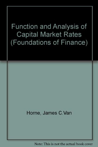 Book Function And Analysis Of Capital Market Rates free