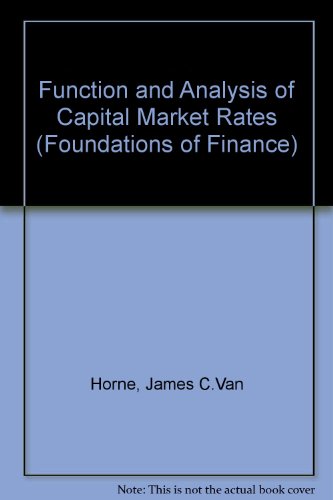 Book The Function And Analysis Of Capital Market Rates free