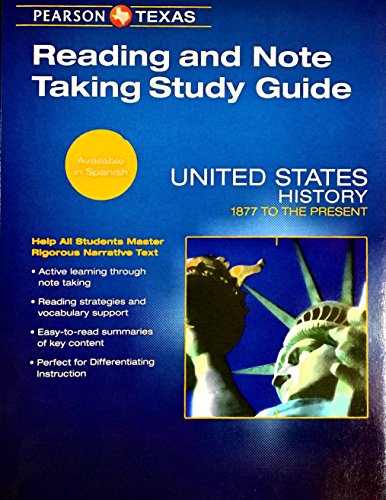Book Pearson Texas - United States History 1877 to the Present - Reading and Note Taking Study Guide free