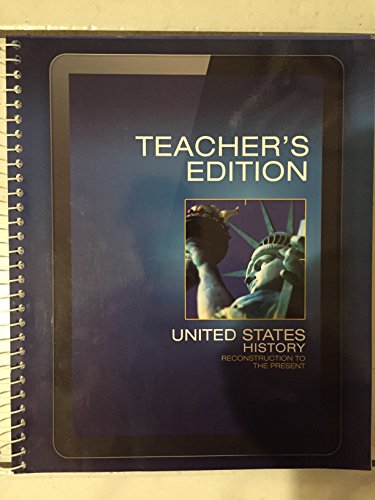 Book High School Grade 10 (Teacher's Edition): United States History Reconstruction to the Present free