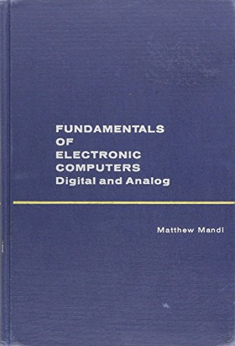 Book Fundamentals of Electronic Computers digital and Analog free