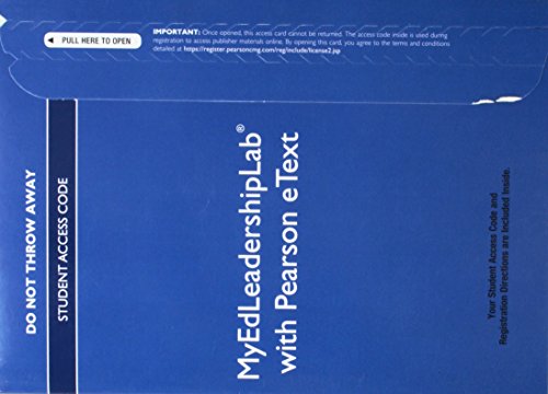 Book New Myedleadershiplab With Video-enhanced Pearson Etext -- Standalone Access Card -- For Supervision And Instructional Leadership: A Developmental Approach free