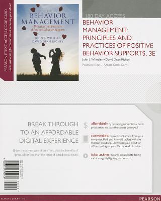 Book Behavior Management: Principles and Practices of Positive Behavior Supports, Pearson eText -- Access Card (3rd Edition) free