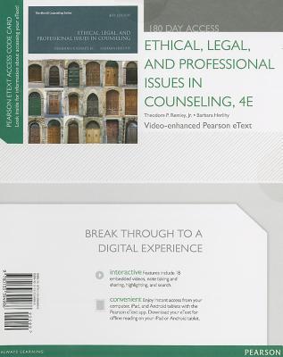 Book Ethical, Legal, and Professional Issues in Counseling, Video-Enhanced Pearson eText -- Access Card (4th Edition) (Merrill Counseling (Hardcover)) free