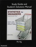 Book Study Guide and Student's Solutions Manual Statistics for Managers Using Microsoft Excel free