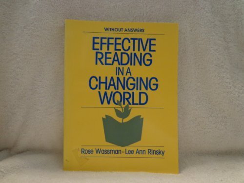 Book Effective Reading In A Changing World free