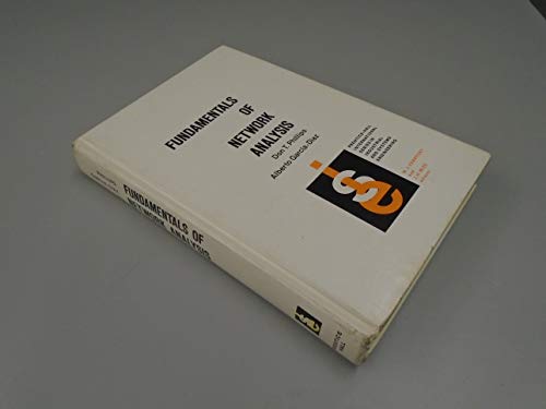 Book Fundamentals of network analysis (Prentice-Hall international series in industrial and systems engineering) free
