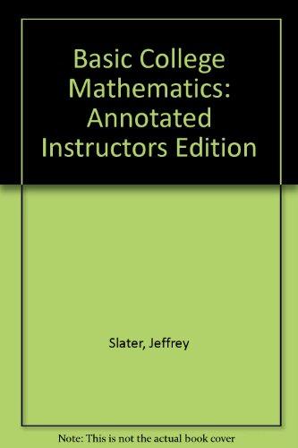 Book Basic College Mathematics: Annotated Instructors Edition free
