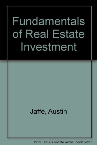 Book Fundamentals of real estate investment free