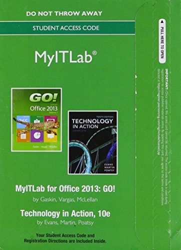 Book Go! Series and Technology in Action With Microsoft Office 2013 New Myitlab Access Card free