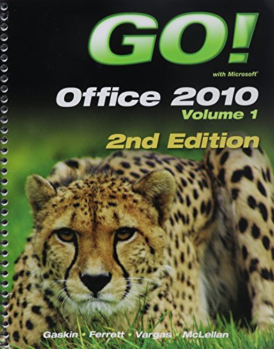 Book GO! with Office 2010 Volume 1, and myitlab with Pearson eText free