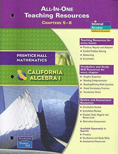 Book Algebra 1: California All - In - One Teaching Resources Chapters 5-8 free