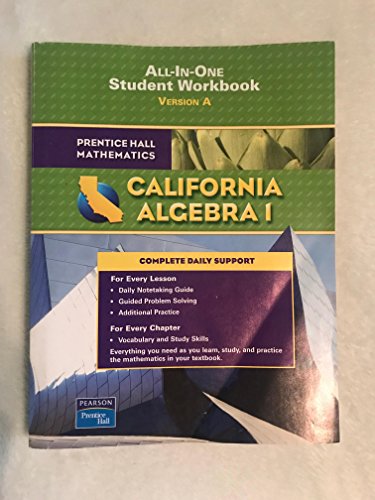 Book California Alegrbra 1: All-In-One Student Workbook (Grade Level 8, Version A) free