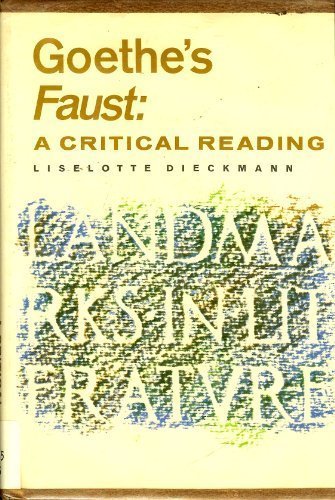 Book Goethe's Faust;: A critical reading (Landmarks in literature series) free