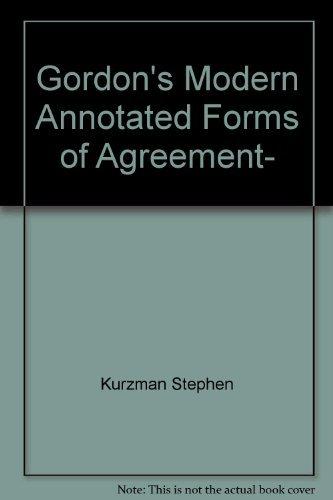 Book Gordon's modern annotated forms of agreement, free