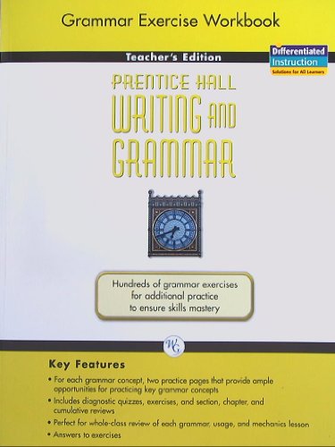 Book Prentice Hall Writing and Grammar: Grammar Exercise Workbook, Teacher's Edition free