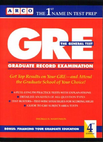 Book GRE, graduate record examination general test (Arco Master the GRE CAT) free