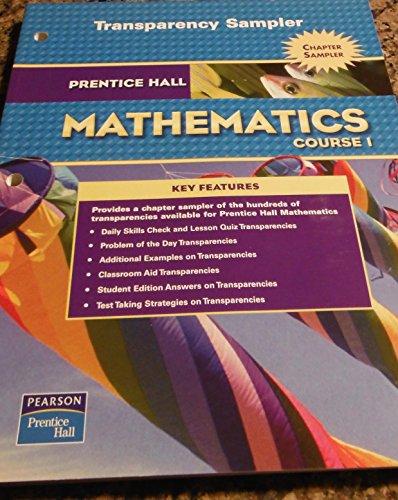 Book Mathematics Course 1 Transparency Sampler (prentice Hall Chapter Sampler) free