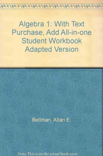 Book Prentice Hall Mathematics: Algebra 1: With Text Purchase, Add All-in-one Student Workbook, Adapted Version (natl) free