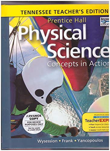 Book Prentice Hall Physical Science Concepts in Action Tennessee Teacher's Edition free