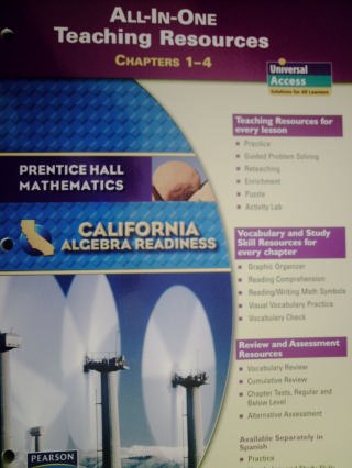 Book Prentice Hall Mathematics - California Algebra -- All-in-One Teaching Resources, Chapters 1 - 4 free