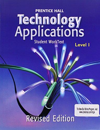 Book TECHNOLOGY APPLICATIONS C2008 NATIONAL STUDENT WORKTEXT - LEVEL I free