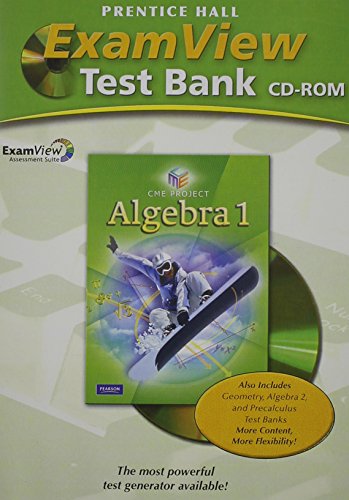 Book CENTER FOR MATHEMATICS EDUCATION ALGEBRA 1 EXAMVIEW COMPUTER TEST BANK CD free