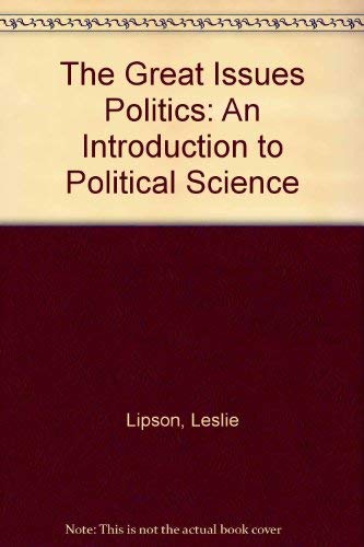 Book The Great Issues of Politics: An Introduction to Political Science free