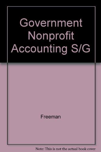 Book GOVERNMENT NONPROFIT ACCOUNTING S/G free