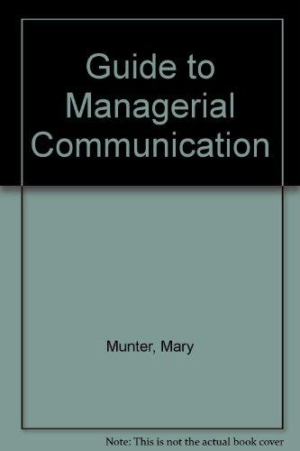 Book Guide to Managerial Communication free
