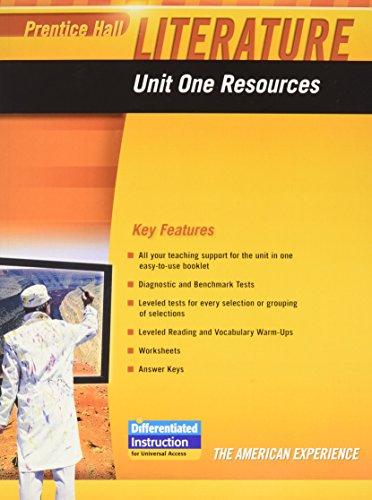 Book PRENTICE HALL LITERATURE 2010 UNIT 1 RESOURCE GRADE 11 free
