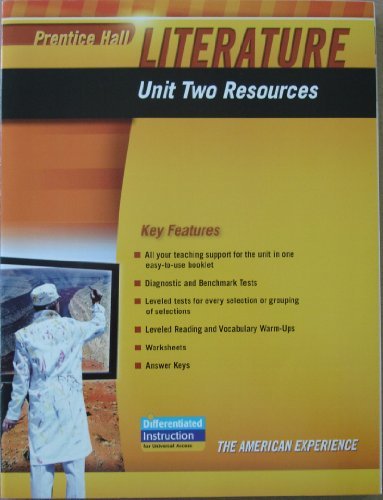 Book PRENTICE HALL LITERATURE 2010 UNIT 2 RESOURCE GRADE 11 free