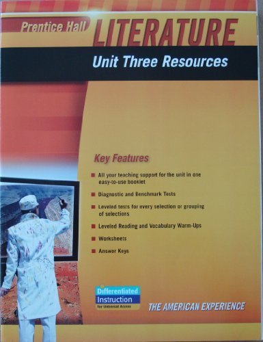 Book PRENTICE HALL LITERATURE 2010 UNIT 3 RESOURCE GRADE 11 free