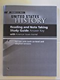 Book United States History: Reading and Note Taking Study Guide Answer Key with American Issues Journal, Isbn 9780133688221 0133688224 free