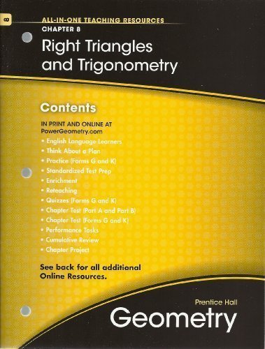 Book Right Triangles And Trigonometry, Chapter 8, Geometry, All-in-one Teaching Resources free