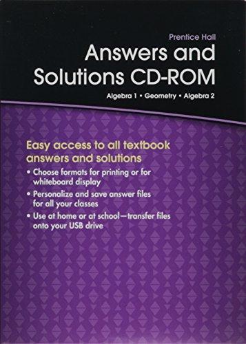 Book HIGH SCHOOL MATH 2011 ALGEBRA 1/GEOMETRY/ALGEBRA 2 SOLUTION KEY CD free