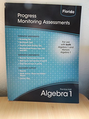 Book Progress Monitoring Assessments (Prentice Hall Algebra 1) free
