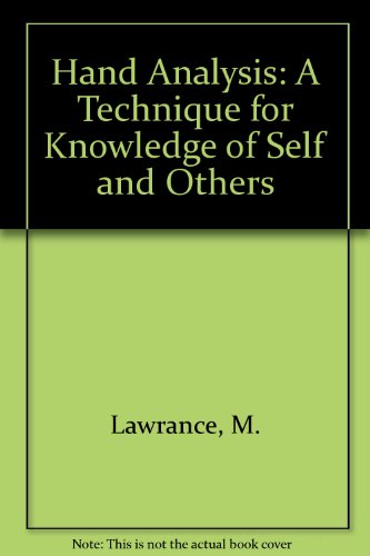 Book Hand Analysis: Technique For Knowledge Of Self And Others free
