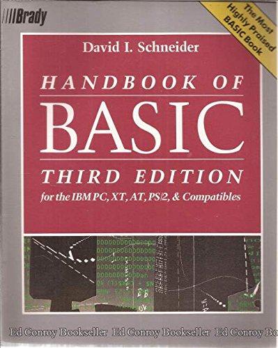 Book Handbook of Basic: For the IBM Pc, Xt, At, Ps/2, and Compatibles free