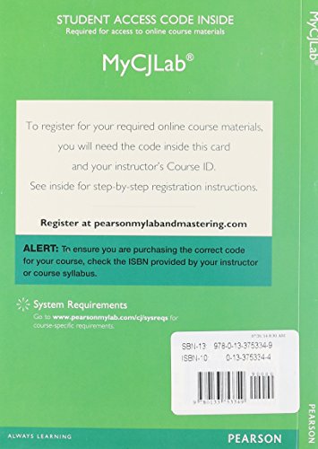 Book MyLab Criminal Justice with Pearson eText -- Access Card -- for Policing America: Challenges and Best Practices free