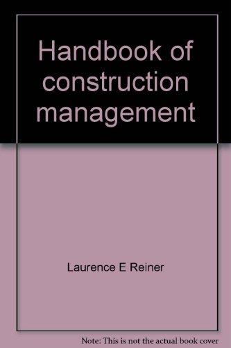 Book Handbook of construction management free