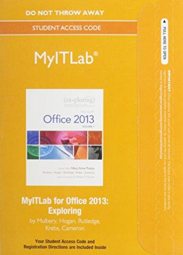 Book MyLab IT without Pearson eText -- Access Card -- for Exploring Microsoft Office 2013 (Replacement Card) free