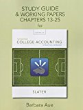 Book Study Guide & Working Papers for College Accounting: A Practical Approach, Chapters 13-25 free
