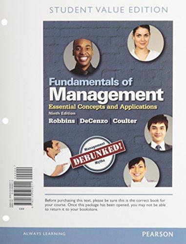 Book Fundamentals of Management: Essential Concepts and Applications, Student Value Edition Plus 2014 MyManagementLab with Pearson eText -- Access Card Package (9th Edition) free