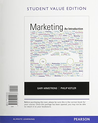 Book Marketing: An Introduction, Student Value Edition Plus 2014 MyMarketLab with Pearson eText -- Access Card Package (12th Edition) free