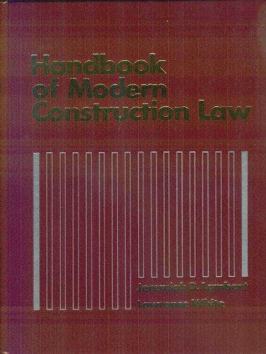 Book Handbook Of Modern Construction Law free