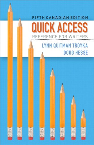 Book Quick Access: Reference for Writers - Fifth Candian Edition with Mywritinglab free