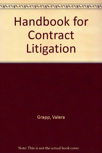 Book Handbook For Contract Litigation free