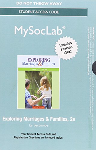 Book NEW MyLab Sociology with Pearson eText -- Standalone Access Card -- for Exploring Marriages and Families (2nd Edition) free
